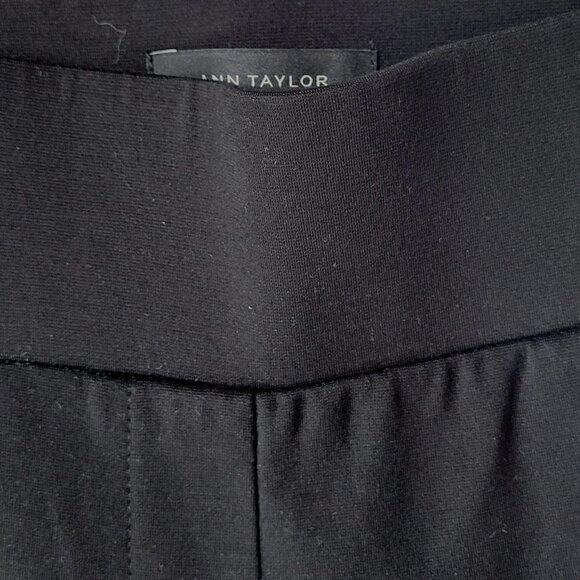 Ann Taylor Capri Leggings Size M 29X25 Ponte Zipper Pockets Elastic Waist - Picture 4 of 12